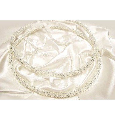 Blushing White Pearls Simplicity Wedding Crowns